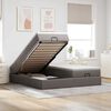 vidaXL Ottoman bed met matrassen 160x200cm stof taupe