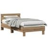 vidaXL Bedframe Artisan Eiken 193 x 95 x 88 cm Bewerkt hout