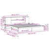 vidaXL Bed met boekenkast zonder matras massief grenenhout 180x200 cm