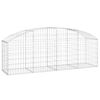 vidaXL Schanskorf gewelfd 200x50x60/80 cm gegalvaniseerd ijzer