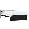 vidaXL Bedframe massief hout zwart 90x190 cm