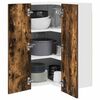 vidaXL Hangkast Gerookte Eik en Wit 57 x 57 x 80 cm Bewerkt hout