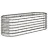vidaXL Plantenbak 114x40x36 cm gegalvaniseerd staal zilverkleurig