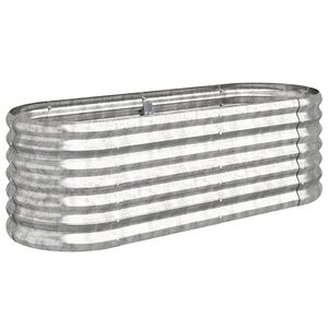 vidaXL Plantenbak 114x40x36 cm gegalvaniseerd staal zilverkleurig