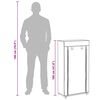 vidaXL Schoenenkast met hoes 58x28x106 stof zwart