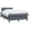 vidaXL Boxspring met matras fluweel donkergrijs 120x220 cm