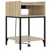 vidaXL Nachtkastje Sonoma Eiken 40 x 40 x 61 cm Bewerkt hout