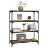 vidaXL Boekenkast 80x33x100 cm bewerkt hout en staal gerookt eiken