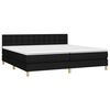 vidaXL Boxspring met matras en LED stof zwart 200x200 cm
