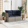 vidaXL | Tuin Sofa | met kussen Grijs 124 x 62 x 69cm poly rattan
