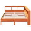 vidaXL Bed met boekenkast zonder matras grenenhout wasbruin 160x200 cm