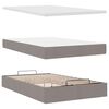vidaXL Ottoman bed met matras 120x190 cm stof taupe
