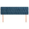 vidaXL Hoofdborden 2 st 72x7x78/88 cm fluweel donkerblauw