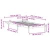 vidaXL Bedframe met Zijtafels Wasbruin 100 x 210 cm Massief grenenhout