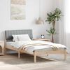 vidaXL Bedframe Bruin en lichtgrijs 100 x 200 cm Massief grenenhout