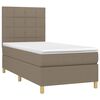 vidaXL Boxspring met matras stof taupe 90x190 cm
