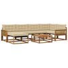 vidaXL Buiten bankenset 7 pcs Natuurlijk en Beige Massief Acaciahout