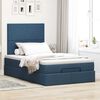 vidaXL Ottoman bed met matras en LED's 120x200cm stof blauw