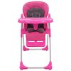 vidaXL Kinderstoel hoog roze en grijs