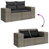 vidaXL Tuin Sofa Set met kussen 14 pcs Grijs poly rattan