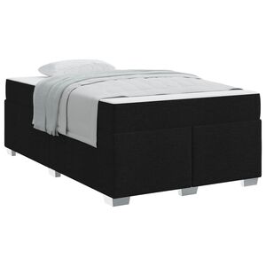 vidaXL Bedframe met matras Zwart 120 x 200 cm Stof