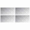 vidaXL Trap Tread 4 st 60 x 30 cm Zilver Aluminium Rechthoekig