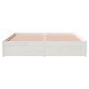 vidaXL Bedframe massief hout wit 150x200 cm