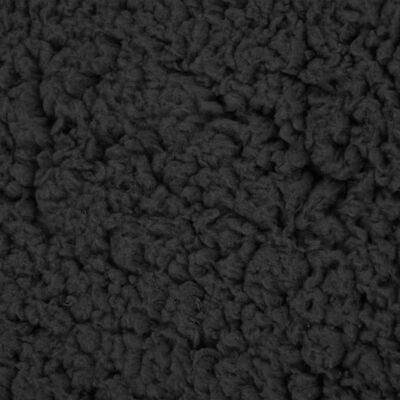 vidaXL Hondenbed ergonomisch linnen-look 75x53 cm fleece zwart