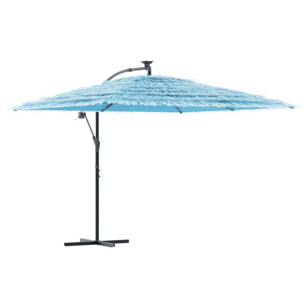vidaXL Parasol met stalen paal 290x290x238 cm blauw