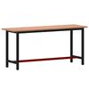 vidaXL Werkbank 180x55x81,5 cm massief beukenhout en metaal