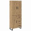 vidaXL Hoge kast 2 pcs Artisan Eiken 69,5 x 34 x 180 cm Bewerkt hout