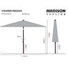 Madison Parasol Mykanos 250 cm grijs