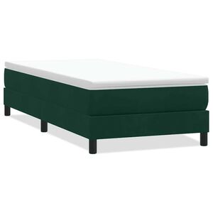 vidaXL Boxspring zonder matras fluweel donkergroen 100x210 cm
