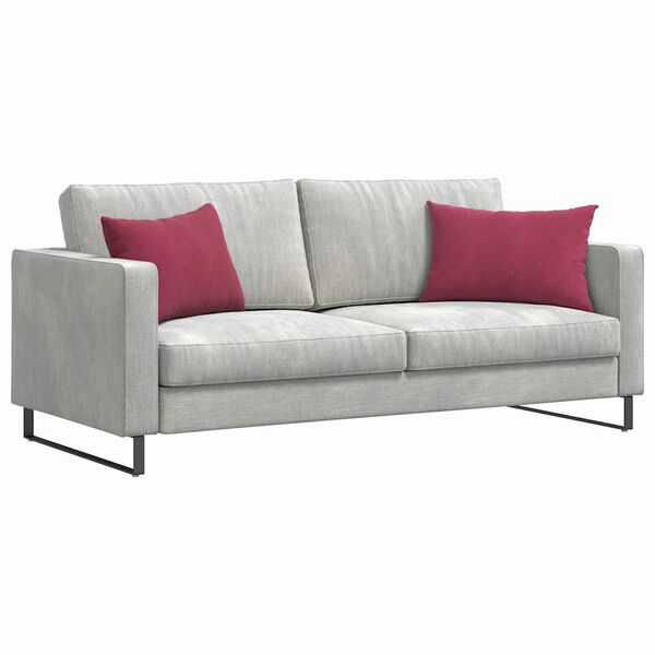 vidaXL Sofa Kussens 2 stuks Wijnrood 60 x 40 cm Cordstof