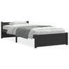 vidaXL Bedframe massief hout zwart 90x200 cm