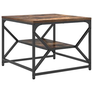 vidaXL Salontafel Gerookt eiken 51 x 50 x 40 cm