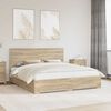 vidaXL Bedframe met hoofdeinde Sonoma Eiken 180 x 200 cm Bewerkt hout