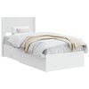 vidaXL Bedframe met opbergruimte en hoofdbord Wit 90 x 190 cm