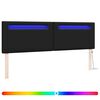 vidaXL LED Hoofdbord Zwart 180 cm Nep Leer