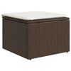 vidaXL 10-delige Loungeset met kussens poly rattan bruin