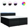 vidaXL Boxspring met matras stof zwart 200x200 cm