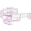 vidaXL Bedframe met hoofdeinde Zwart 180 x 200 cm Massief grenenhout