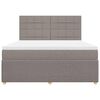 vidaXL Boxspring met matras stof taupe 180x200 cm