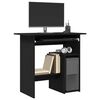 vidaXL Bureau 80x45x74 cm spaanplaat zwart eikenkleurig