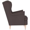 vidaXL Fauteuil 74x84x100 cm stof donkerbruin