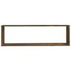 vidaXL Wandschappen kubus 4 st 100x15x30 cm bewerkt hout gerookt eiken