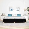 vidaXL Boxspringbed met matras Zwart 200 x 200 cm Stof