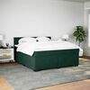 vidaXL Boxspring met matras fluweel donkergroen 180x200 cm