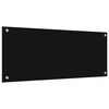 vidaXL Keuken Achterwand 2 pcs Zwart 100 x 40 cm gehard glas