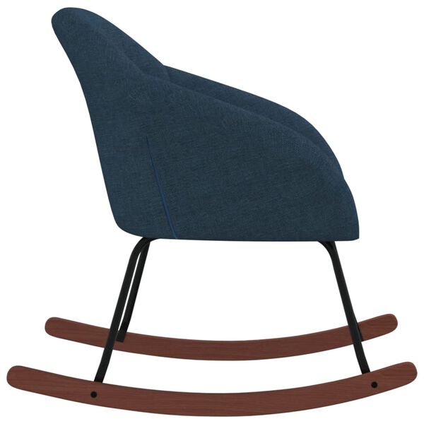 vidaXL Schommelstoel stof blauw